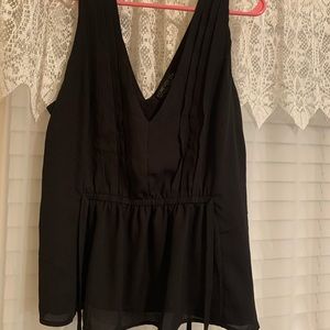 Deep v neck black shirt from Forever 21